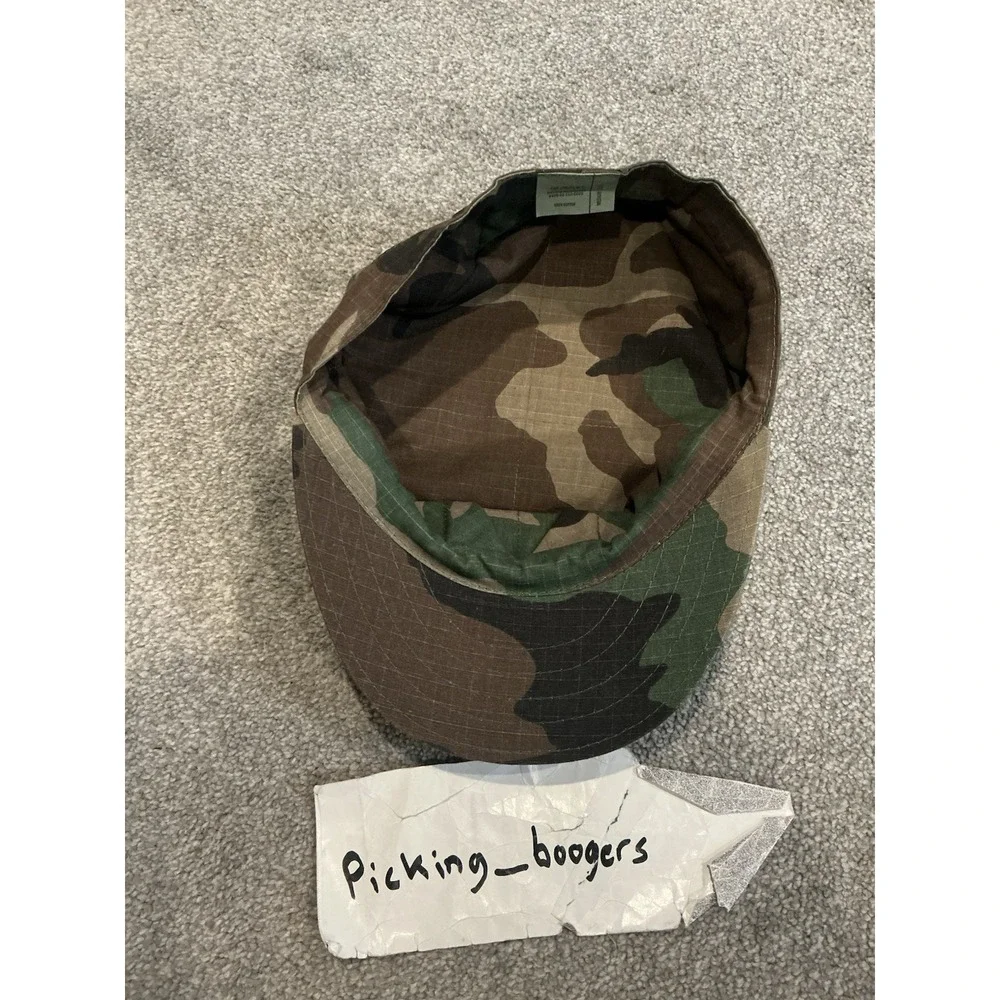 USMC Cap Utility MC USA Made Marines Woodland Camo MILITARY Size Medium